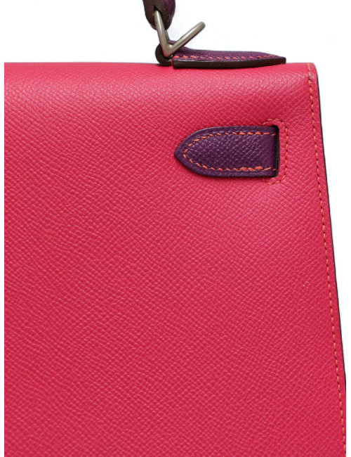 Kelly tricolore 28 Hermès epsom : occasion certifiée authentique