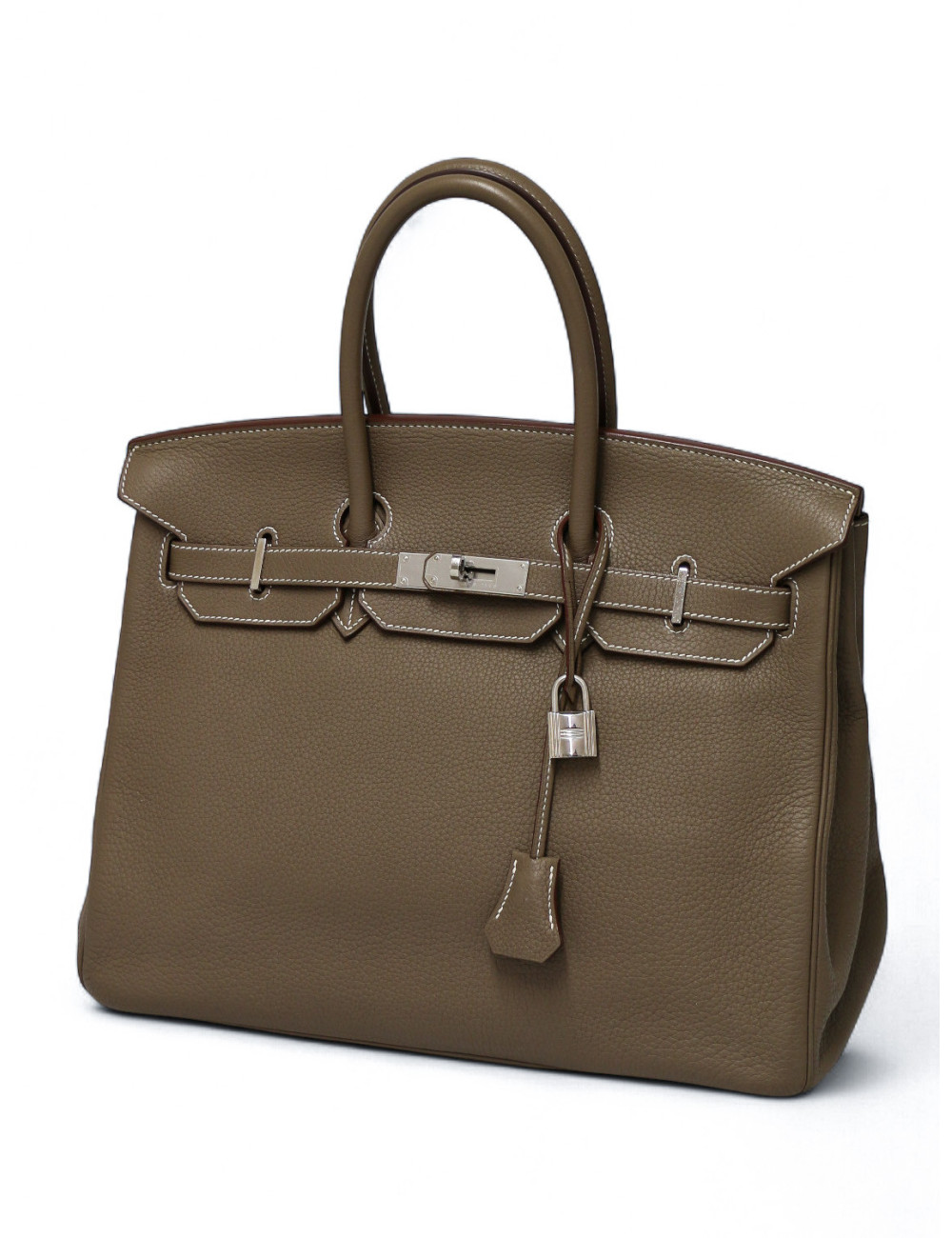 Birkin 35 HERMES étoupe Taurillon Clémence