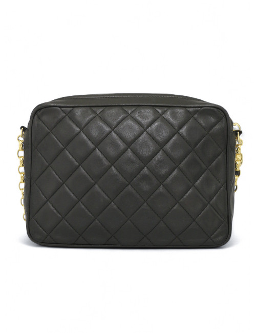 Sac Caméra vintage CHANEL cuir d'agneau