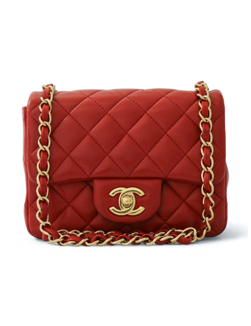 Mini matelassé 17 Chanel rouge