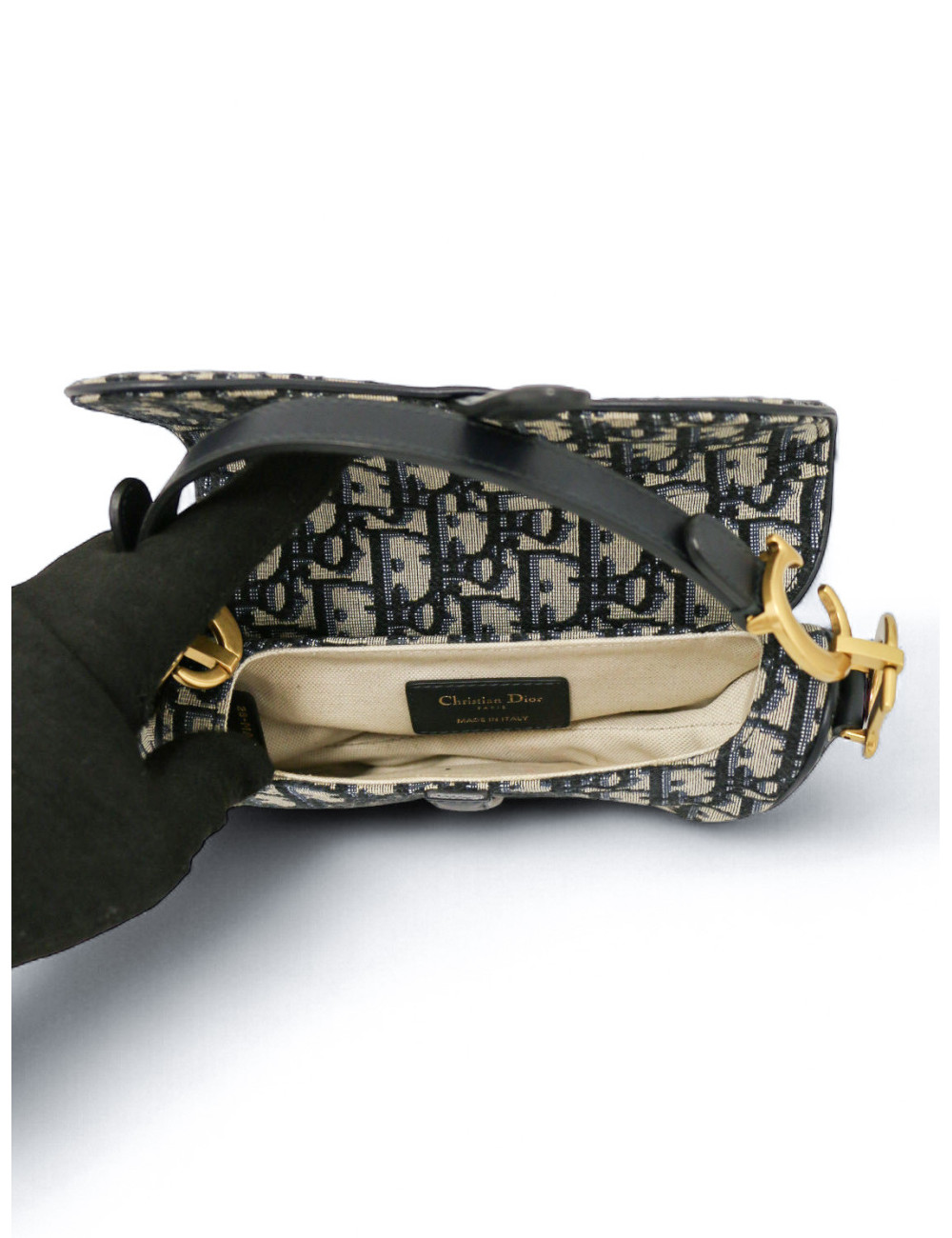 Mini saddle Dior bleu