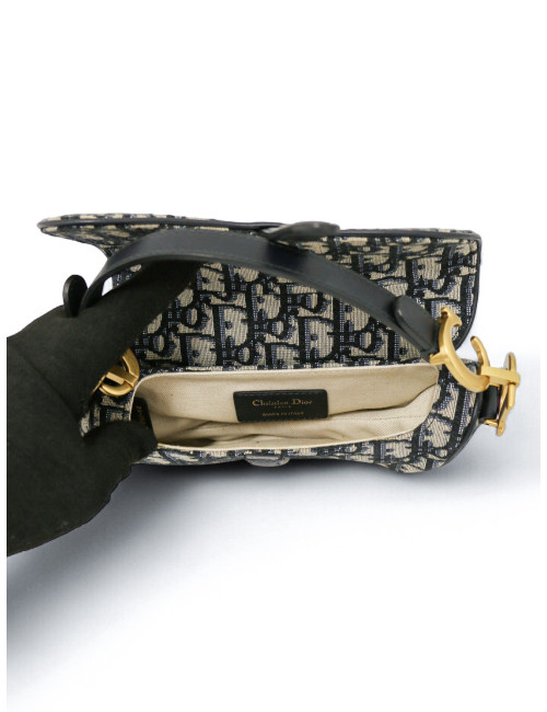 Mini saddle Dior bleu