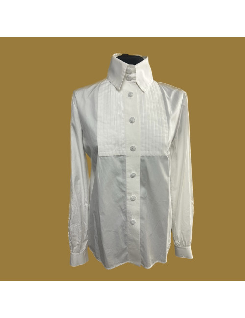 Blouse CHANEL T36 coton blanc