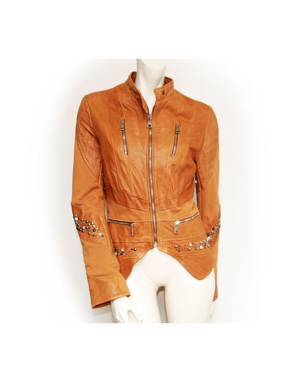 Veste semi cuir et coton ROSSODISERA T M