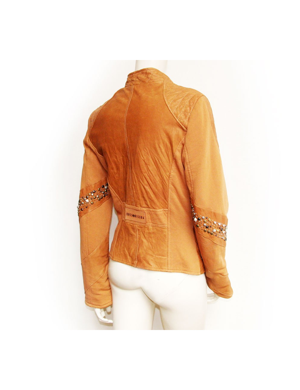 Veste semi cuir et coton ROSSODISERA T M