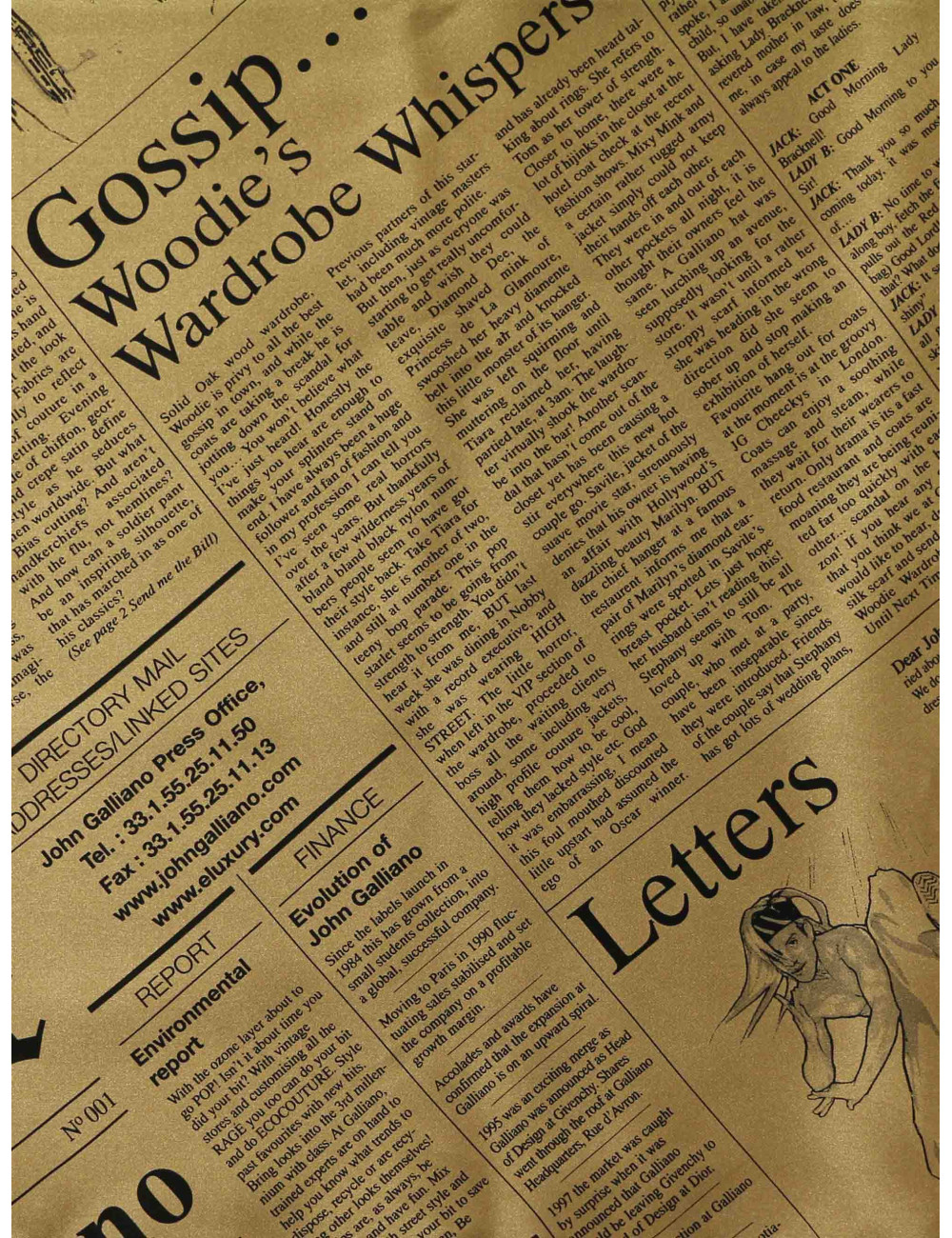 Long foulard John Galliano Gazette