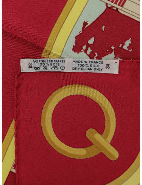 Carré HERMES "Les Ponts de Paris" soie )