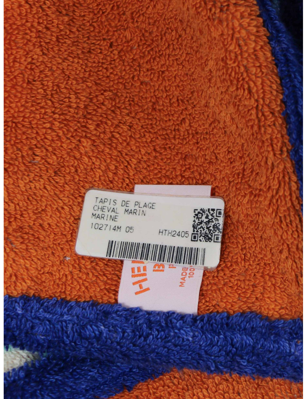 Tapis de plage Hermes Cheval Marin marine