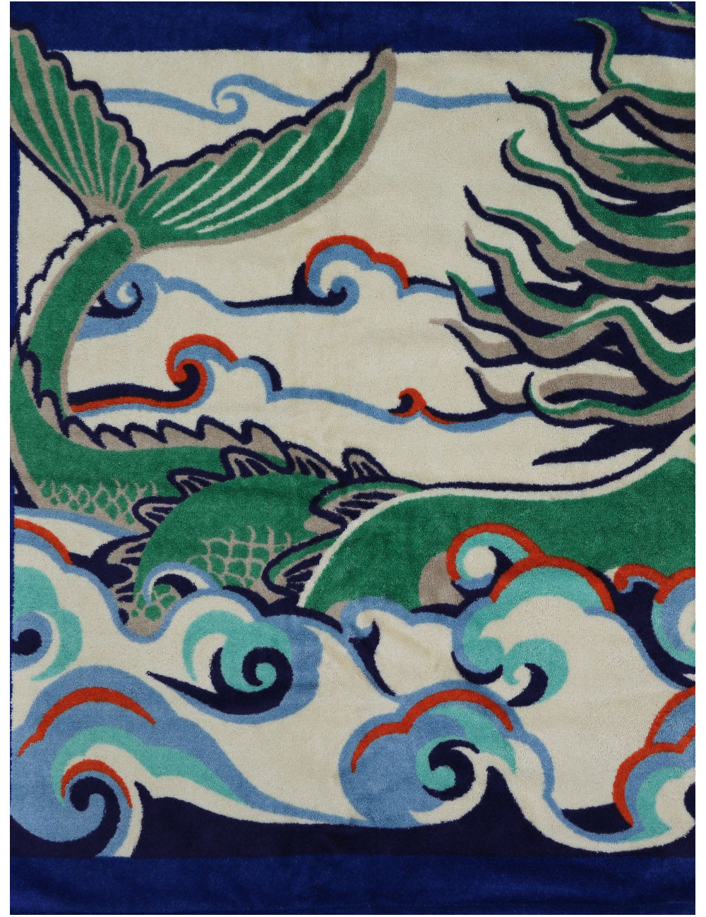 Tapis de plage Hermes Cheval Marin marine