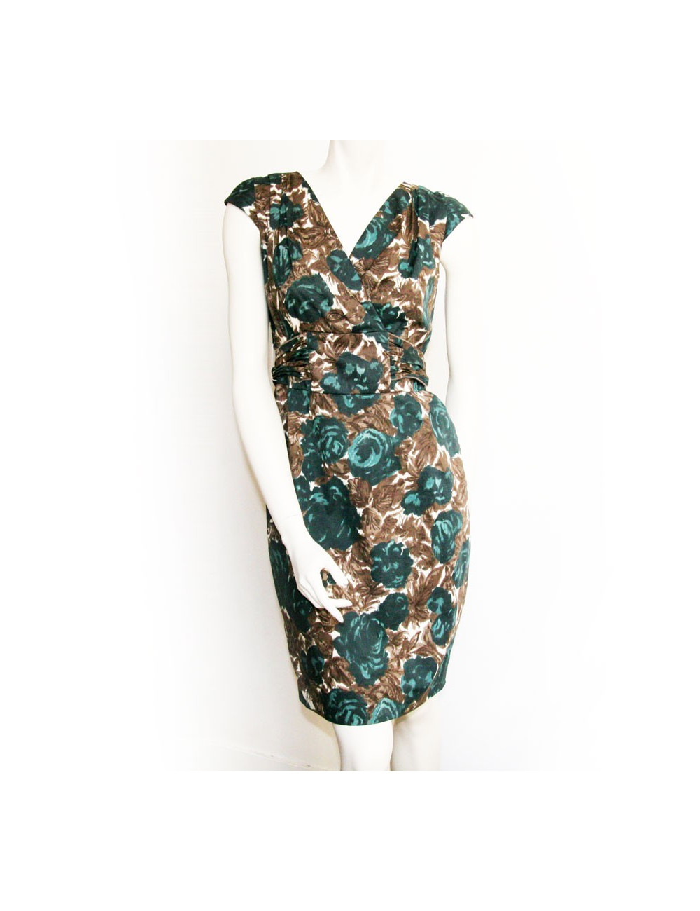 Robe resserré à la taille DOLCE & GABBANA imprimé floral T 42