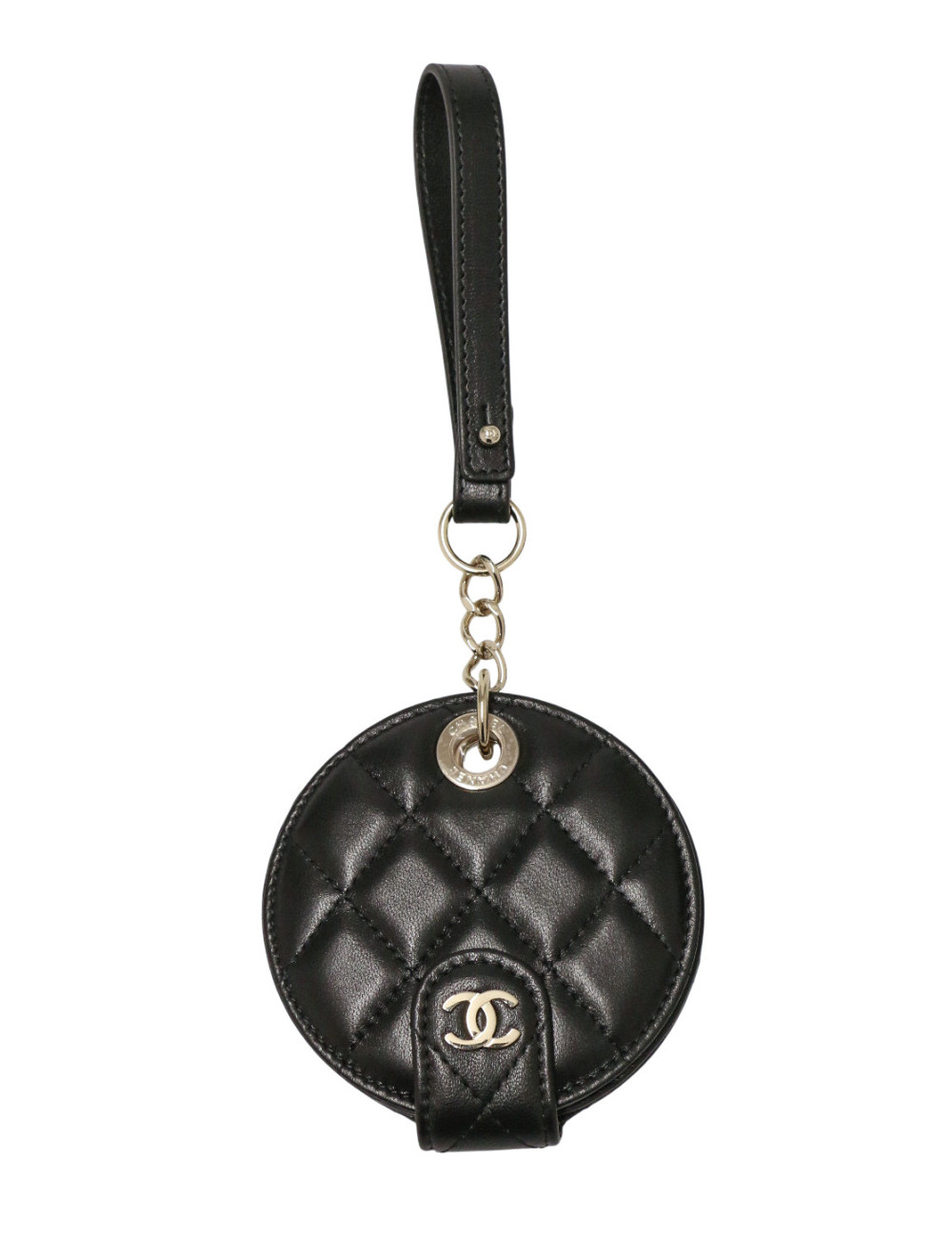 Porte adresse CHANEL cuir matelassé noir