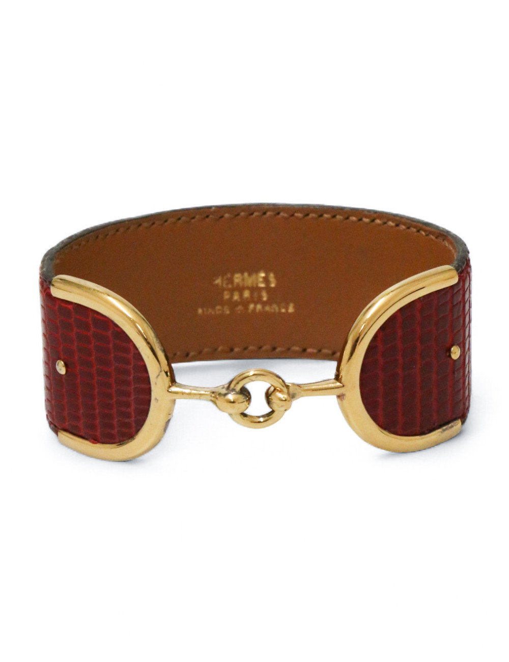 Bracelet Hermes Deux Eperons Varan du nil Vintage