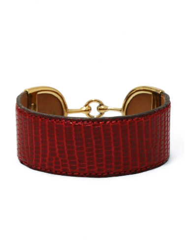 Bracelet Hermes Deux Eperons Varan du nil Vintage 2