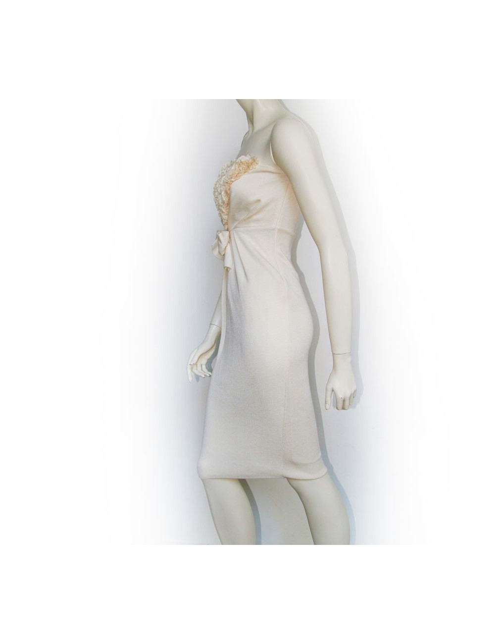 Robe GIAMBATTISTA VALLI blanc cassé en soie