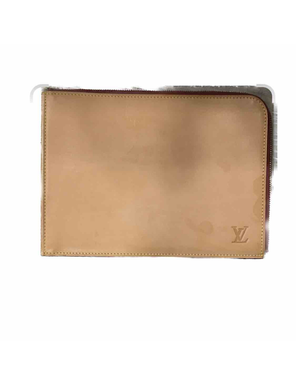 Pochette LOUIS VUITTON cuir de vache naturel