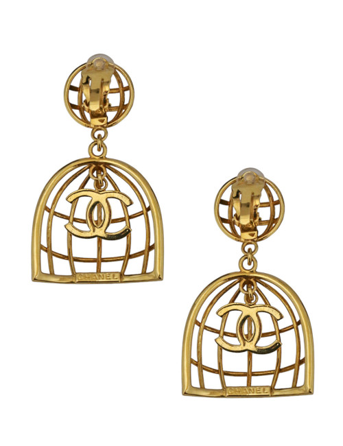 Chanel Birdcage Earrings