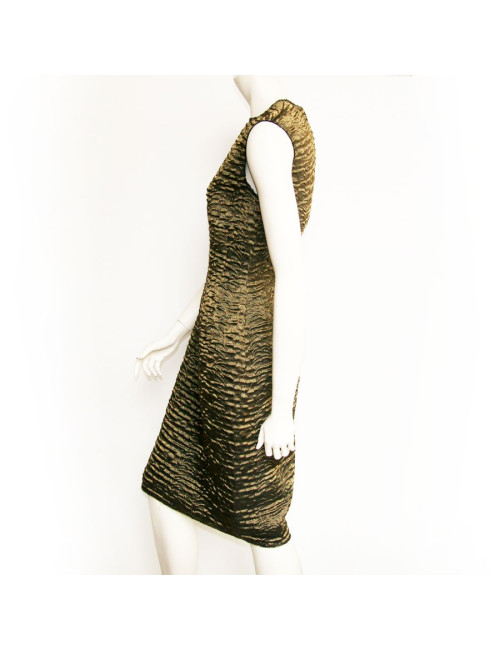 Robe BALMAIN doré stretch