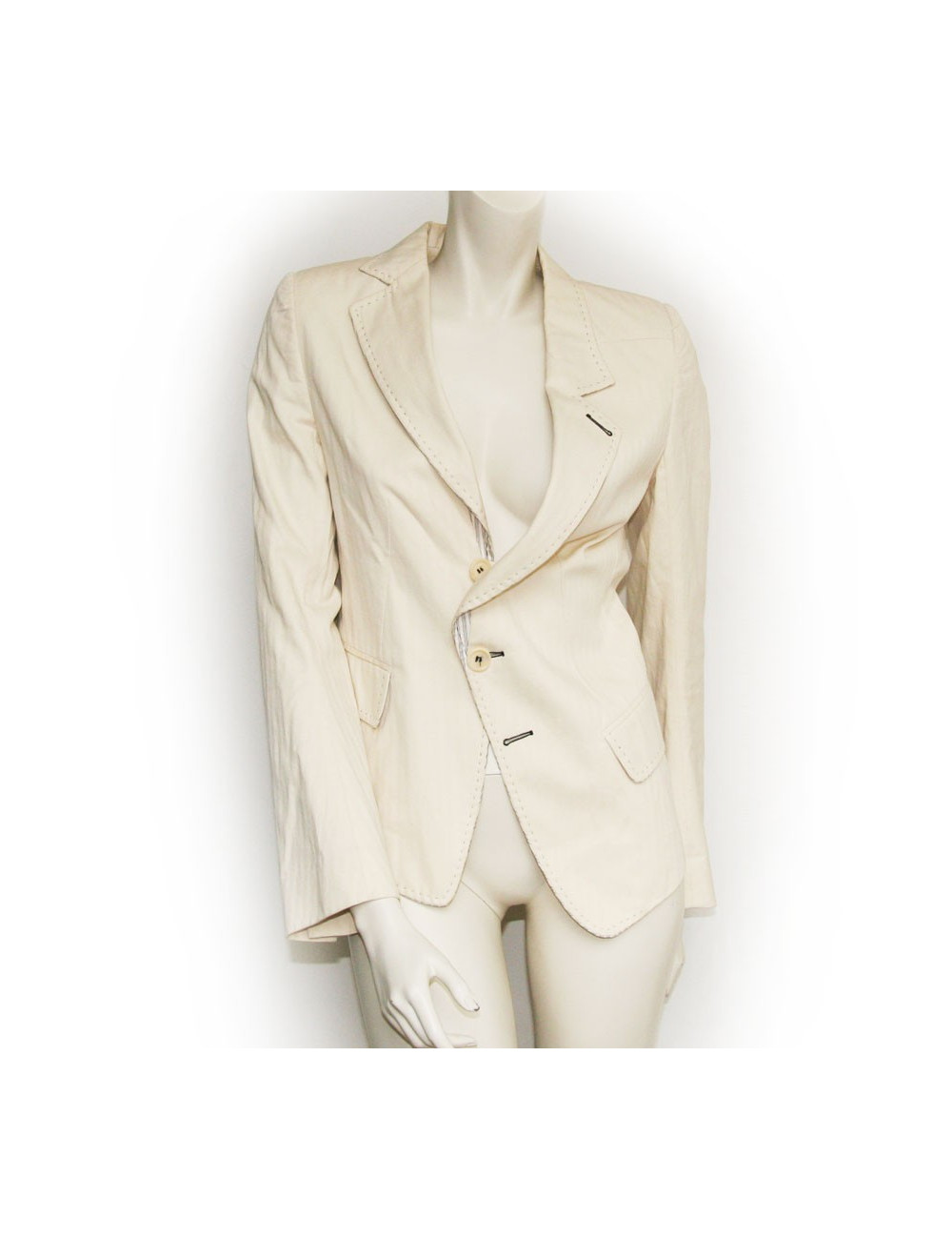 Veste blanc cassé ANN DEMEULEMEESTER T36
