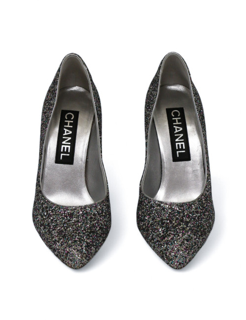 Escarpins Chanel Couture T 36,5 paillettes