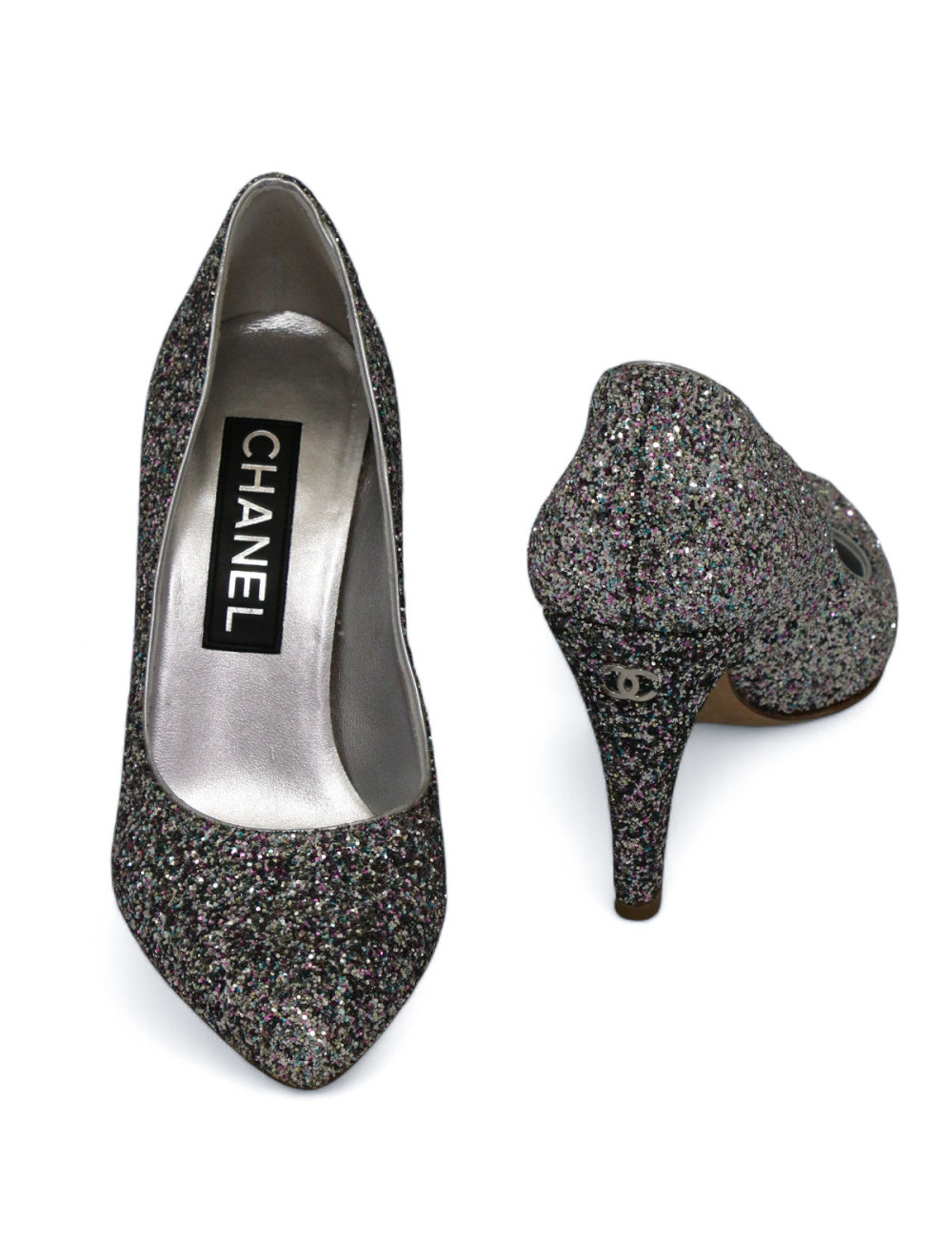 Escarpins Chanel Couture T 36,5 paillettes