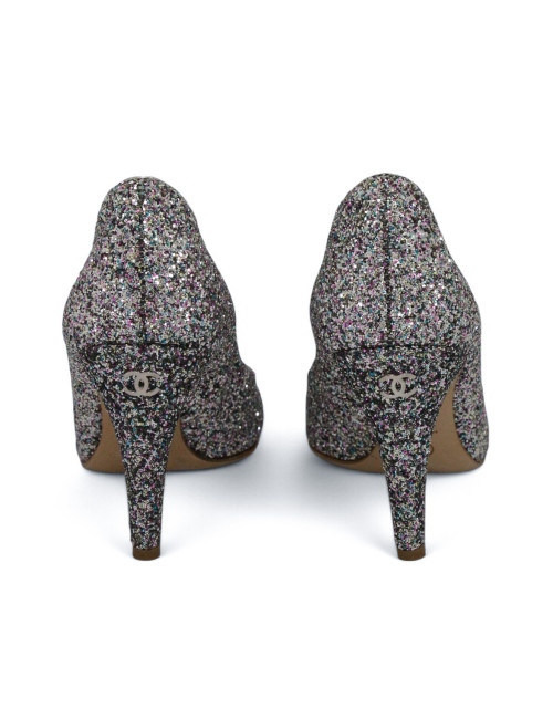 Escarpins Chanel Couture T 36,5 paillettes