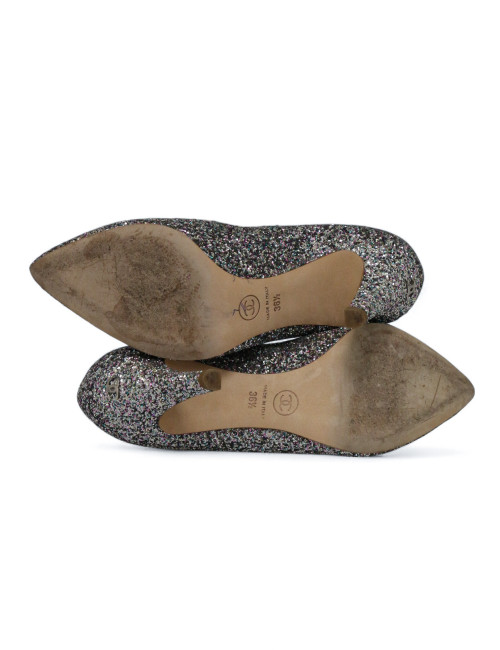 Escarpins Chanel Couture T 36,5 paillettes
