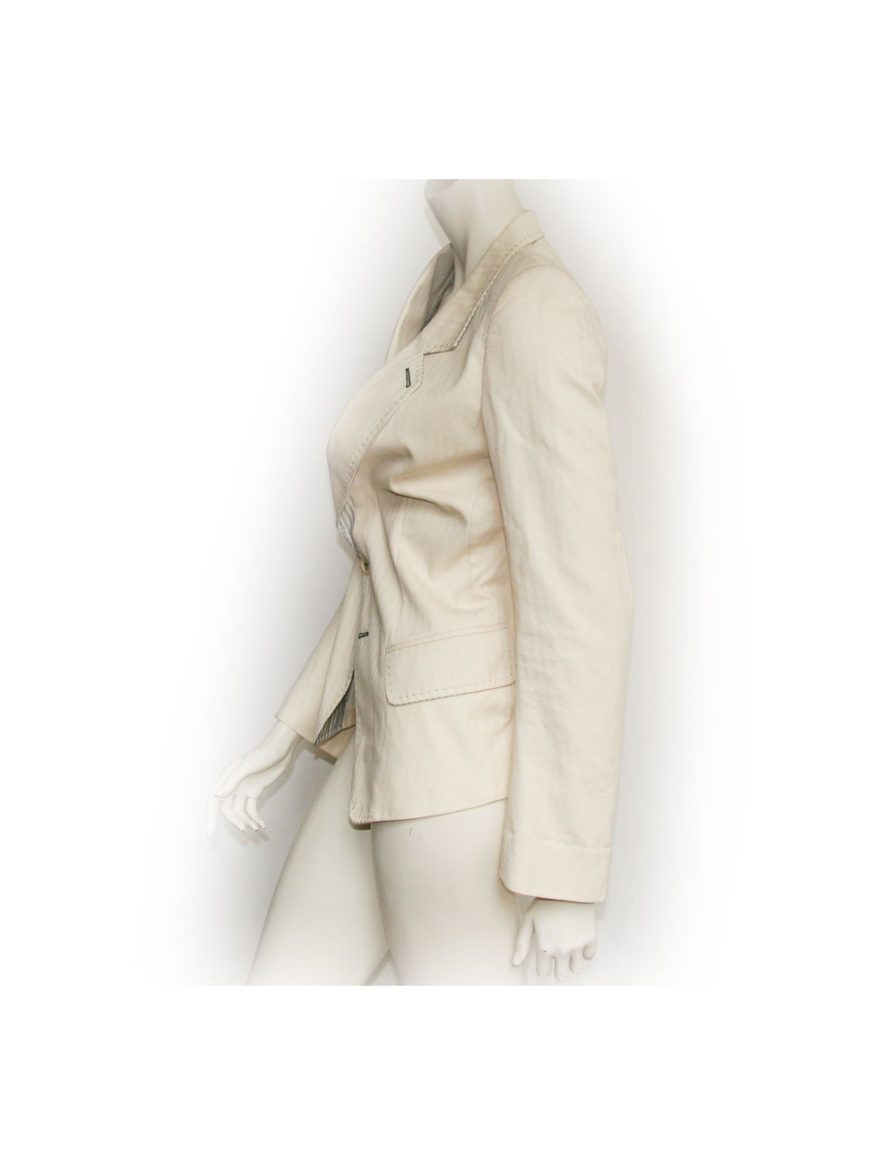 Veste blanc cassé ANN DEMEULEMEESTER T36