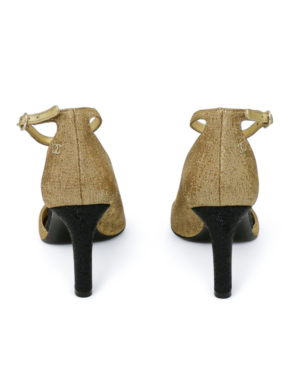 Escarpins Chanel Couture T36,5 bicolores