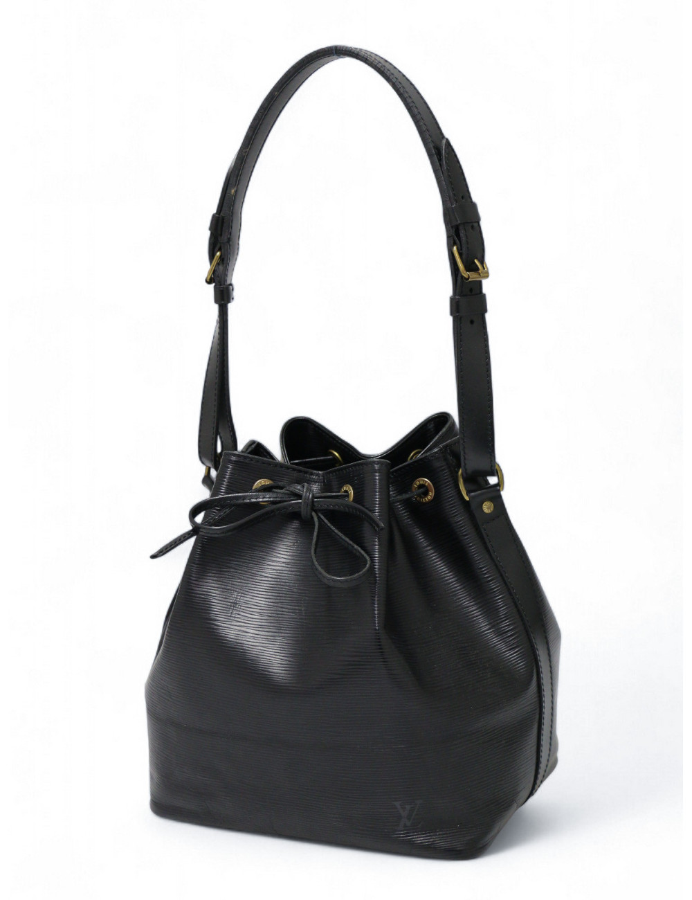 Sac Noé cuir épi Louis Vuitton noir : occasion certifiée authentique