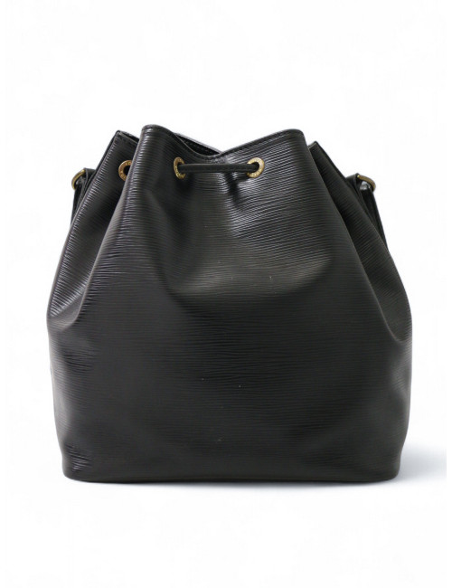 Sac Noé cuir épi Louis Vuitton noir : occasion certifiée authentique