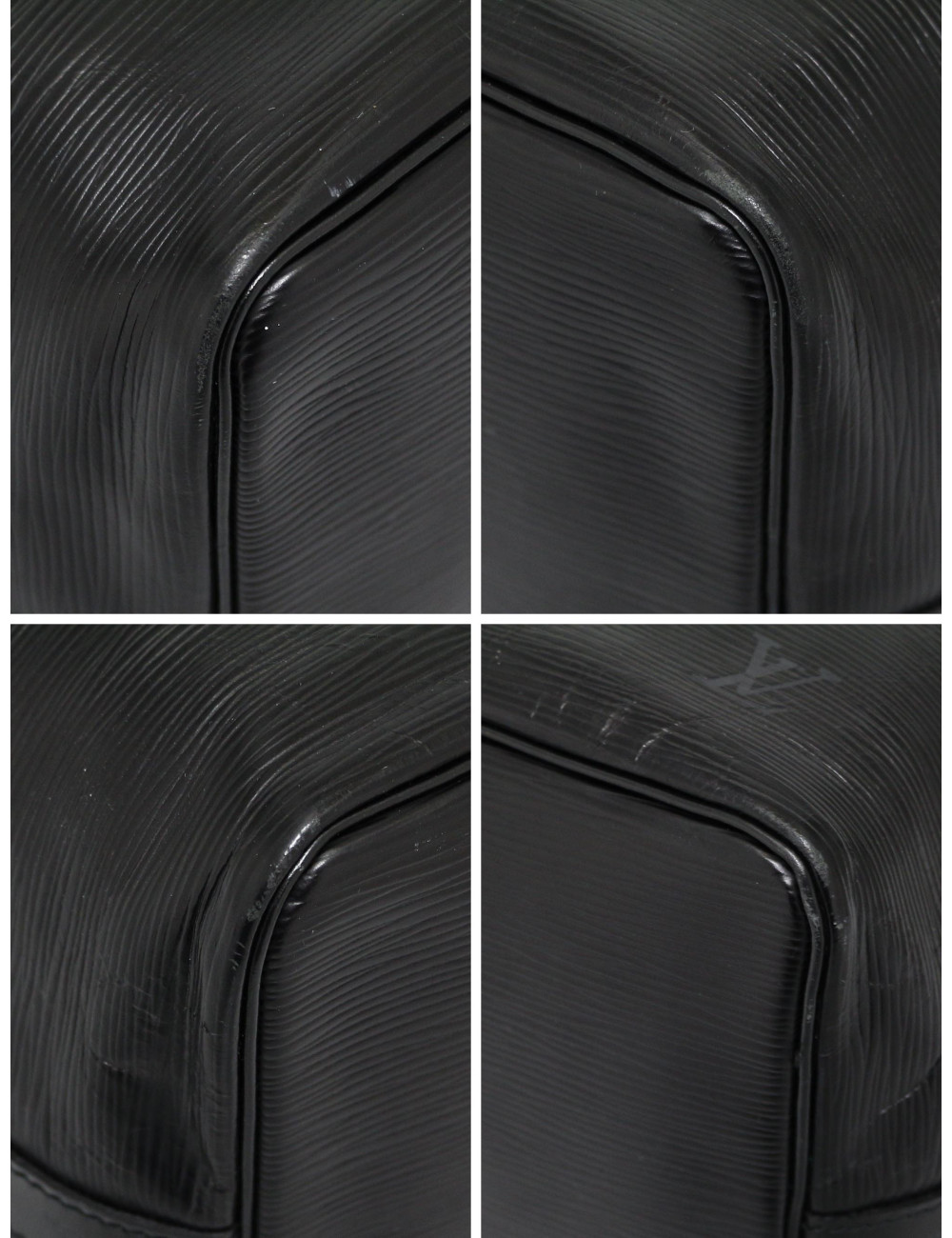 Sac Noé cuir épi Louis Vuitton noir : occasion certifiée authentique