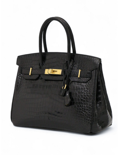Hermès Birkin 30 crocodile porosus bijouterie dorée