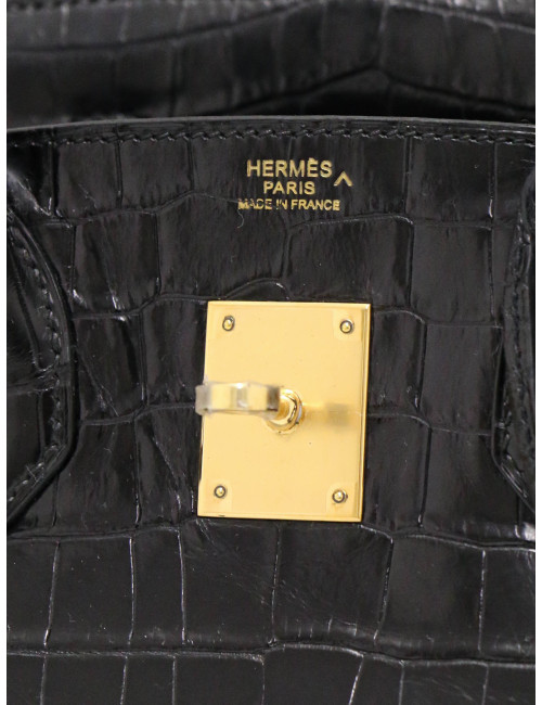 Hermès Birkin 30 crocodile porosus bijouterie dorée