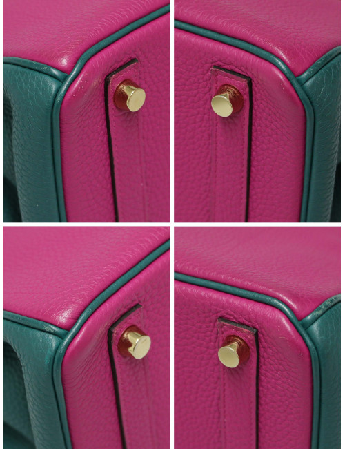 Birkin 25 Hermès horseshoe tricolore