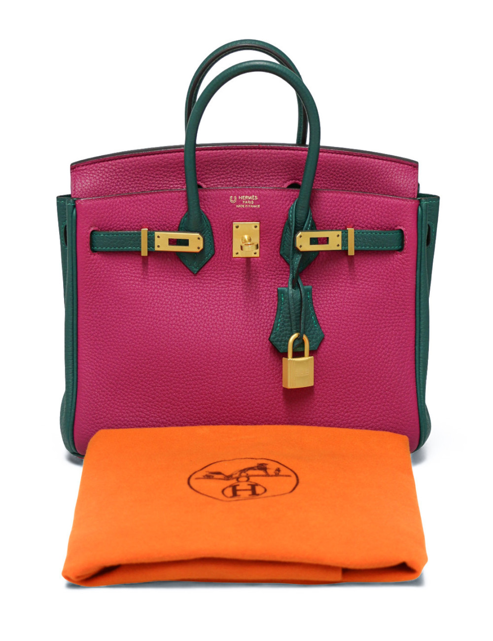 Birkin 25 Hermès horseshoe tricolore