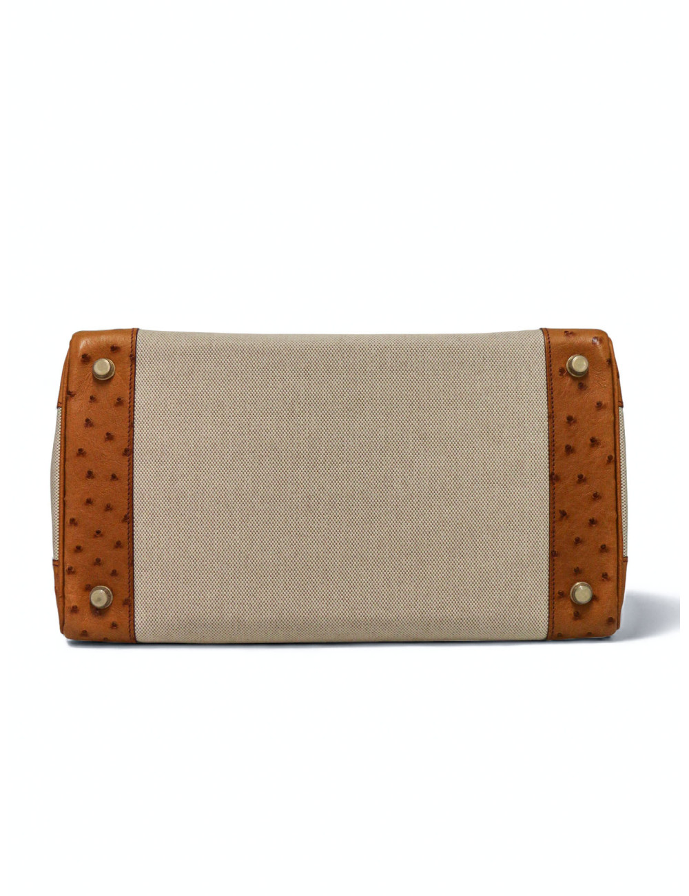 Sac Hermès Birkin 35 autruche et toile