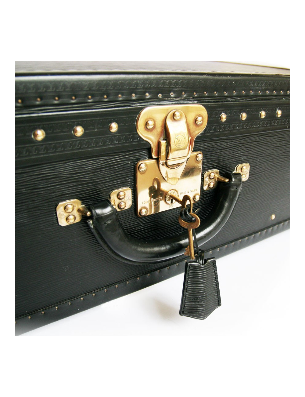 valise LOUIS VUITTON en cuir épi noir