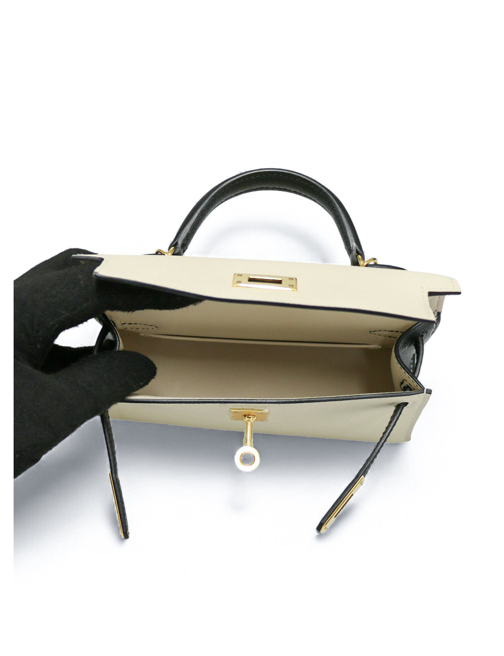 Kelly 20 Hermès veau Epsom bicolore