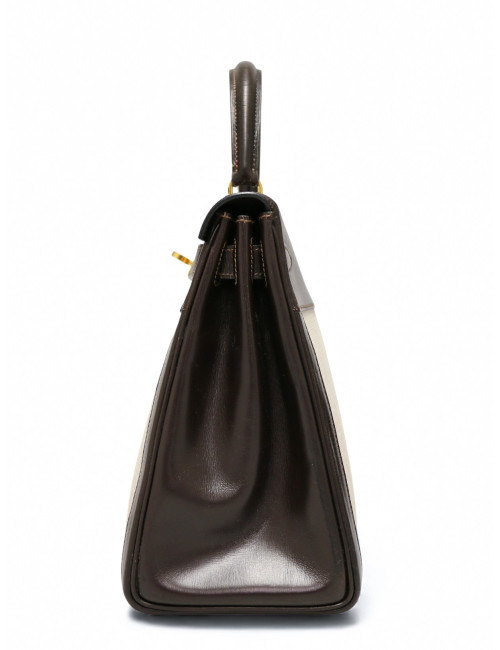 Kelly 28 toile et cuir Hermès