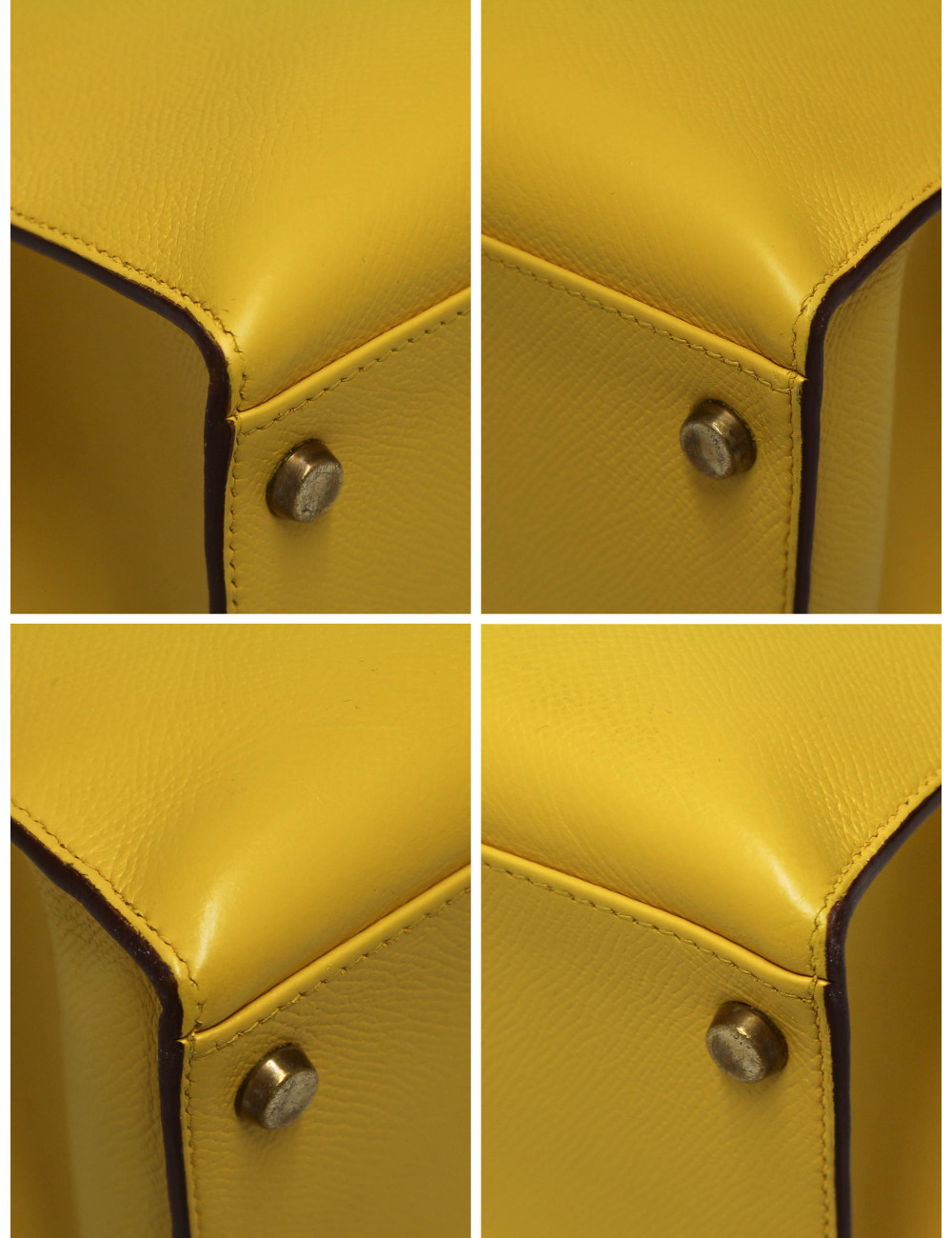 Sac Kelly 32 jaune Hermès bandoulière