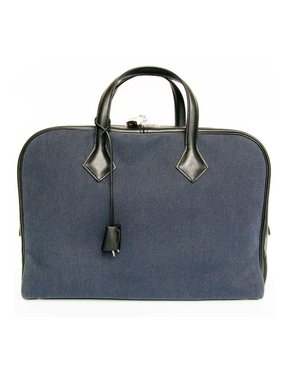 Sacoche HERMES semi cuir et toile