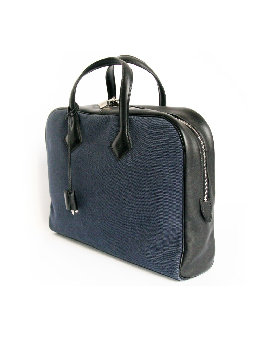 Sacoche HERMES semi cuir et toile