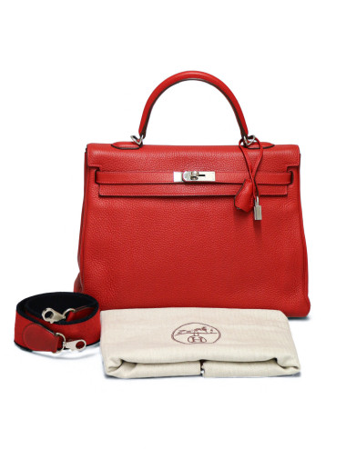 Sac Hermes Kelly 35 rouge casaque 2