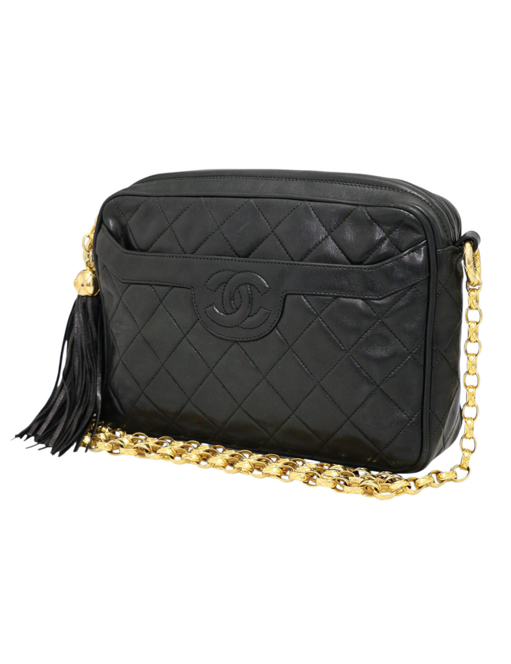 Sac Camera vintage Chanel chaine dorée