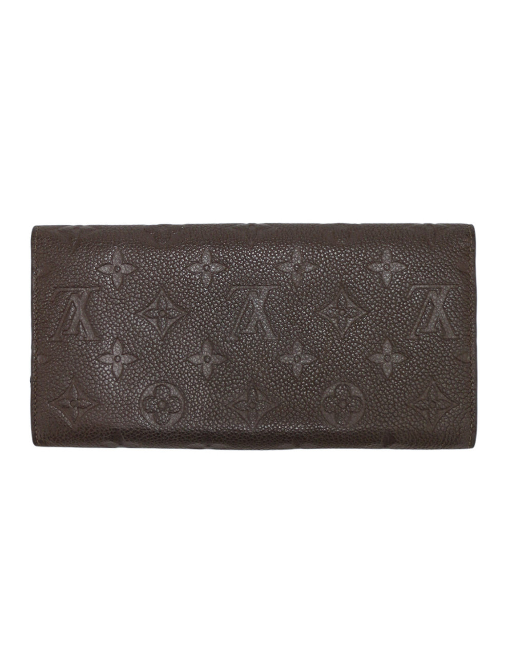 Portefeuille Louis Vuitton cuir monogrammé marron
