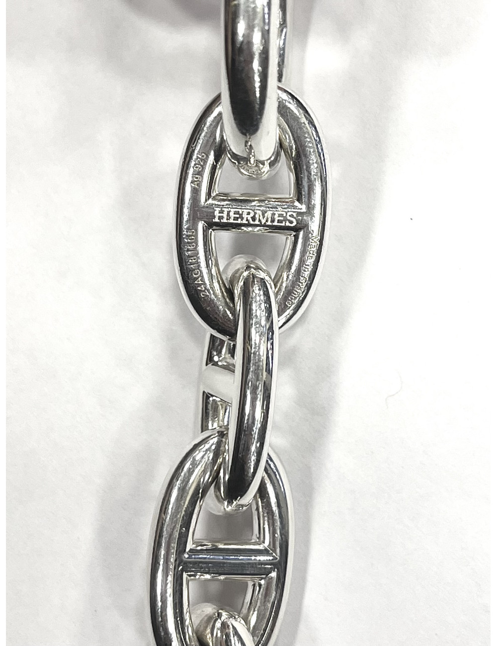 Bracelet chaine d'encre Hermès argent