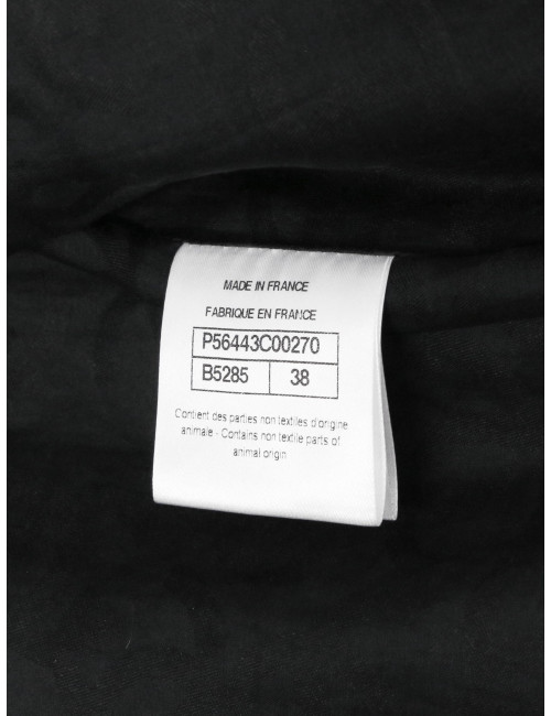 Veste CHANEL T38 cuir de veau fils multicolores