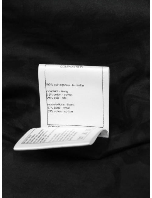 Veste CHANEL T38 cuir de veau fils multicolores