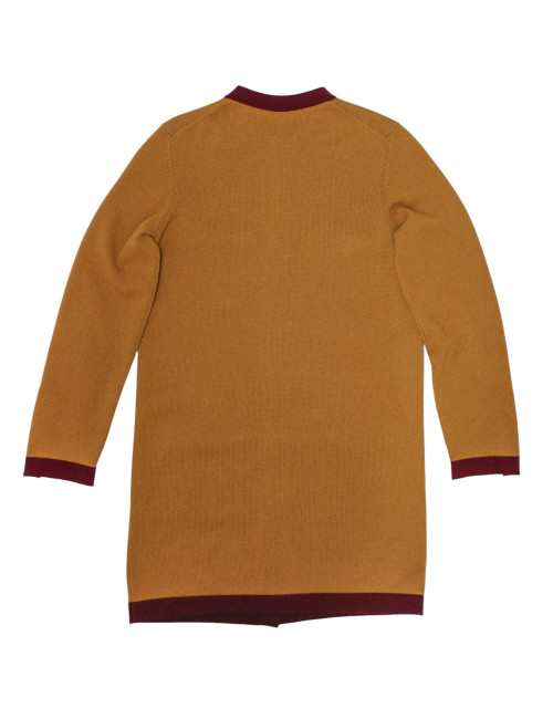 Long gilet CHANEL T 38 cachemire bicolore