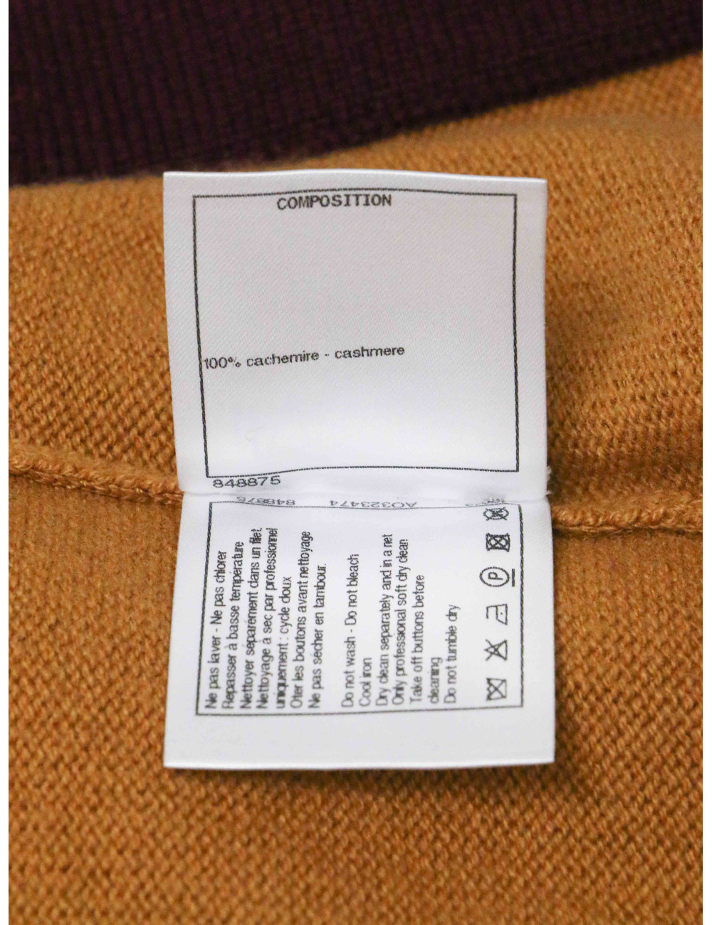 Long gilet CHANEL T 38 cachemire bicolore